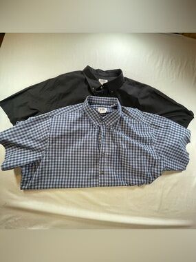 Harbor Bay HB 2 Lot Button Up Casual Shirt Mens Size 3XL Short Sleeve Big & Tall